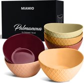 6 x 800 ml – kommenset / mueslikommen set – moderne kommen mat – bowls set groot – Palmanova collectie (rood)