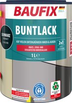 BAUFIX Multi- Lakverf zwart 1 Liter