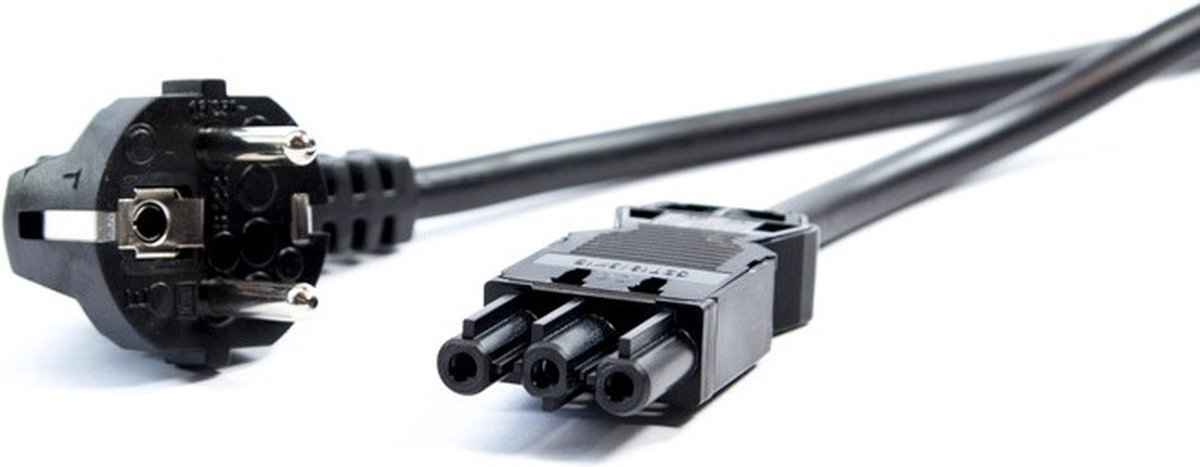 Bachmann installatiestekker stroomkabel - Wieland GST18® - CEE 7/7 - LSZH / zwart - 5 meter