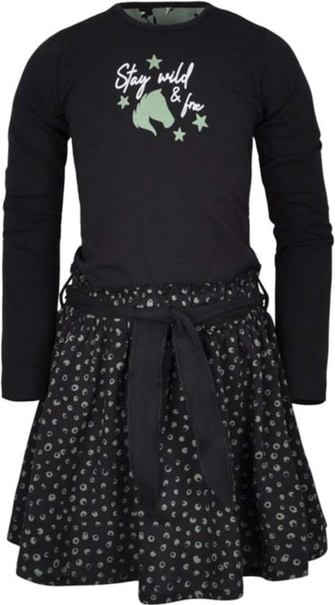 Lovestation22-Girls Dress Royal-Caviar-Black