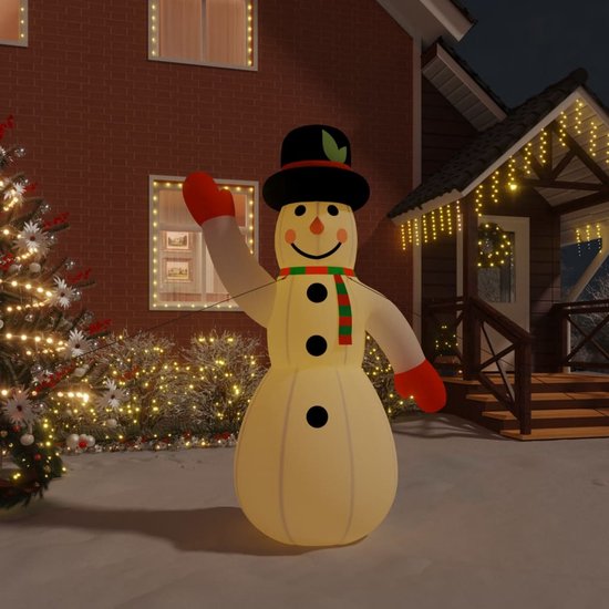 CAUTIOUS Opblaasbare sneeuwpop, 180 cm, pinguïnvorm, voor kerstfeesten