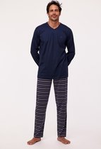 Woody pyjama heren - donkerblauw - 232-11-MVL-S/826 - maat XXL