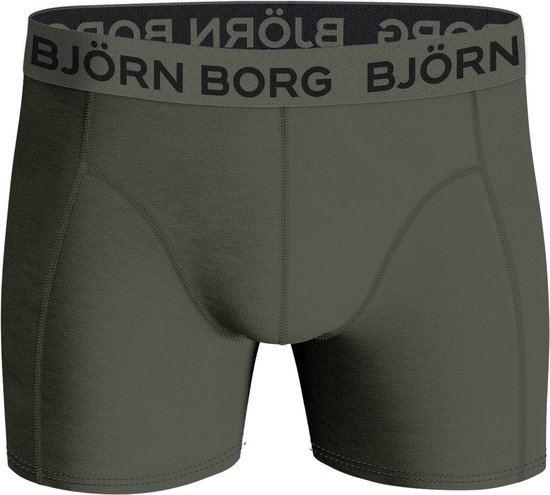 Björn Borg Cotton Stretch boxers - heren boxers normale lengte (1-pack) - groen - Maat: L
