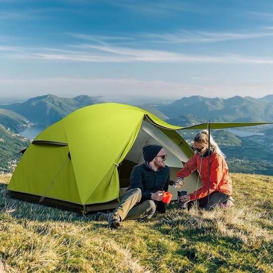 MSPORTS Camping Tent, Premium Pop Up Tent for 2-3 People, Dice Tent, Waterproof, Windproof, Dome Tent, Royal Blue