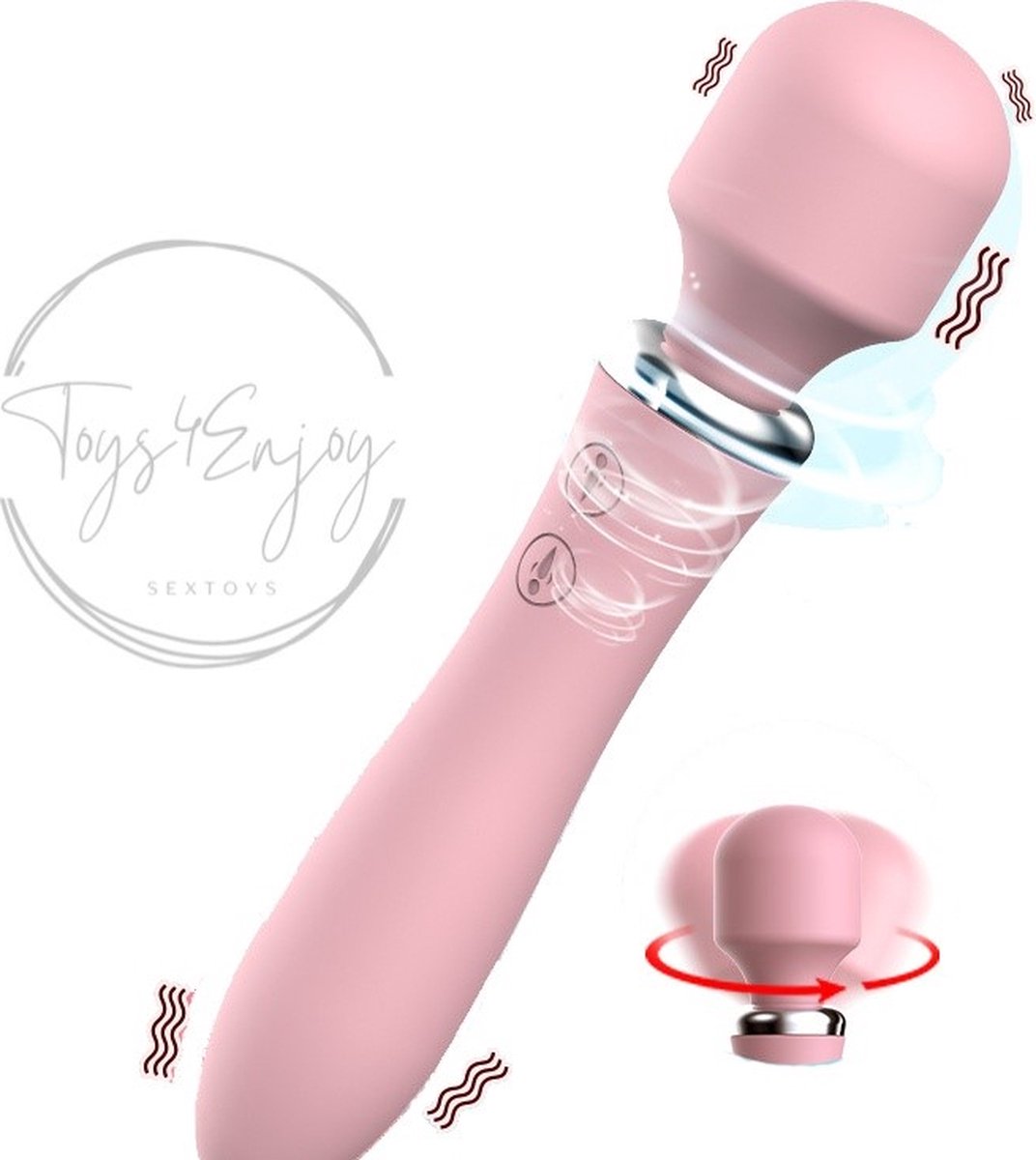 Goedkoopste Wand vibrator, bed speeltjes, clitoris stimulator, sex, erotiek, voor hem en haar, Roze, Toys4enjoy.