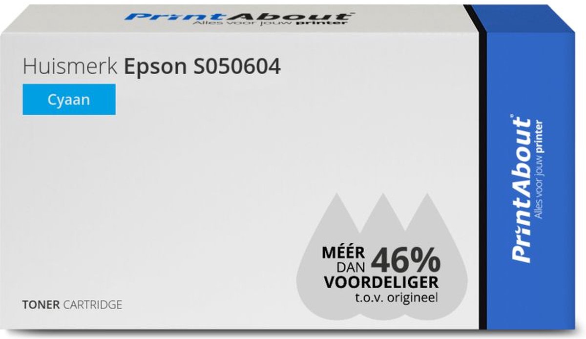 PrintAbout - Alternatief voor de Epson S050604 / cyaan
