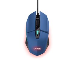 Trust GXT 109B Felox - Gaming Muis - Bedraad - 6400 DPI - RGB Verlichting - Blauw