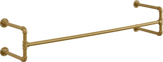 Foto: Mira home kapstok kledingrek kledingstang opbergrek mat goud metaal 130cm