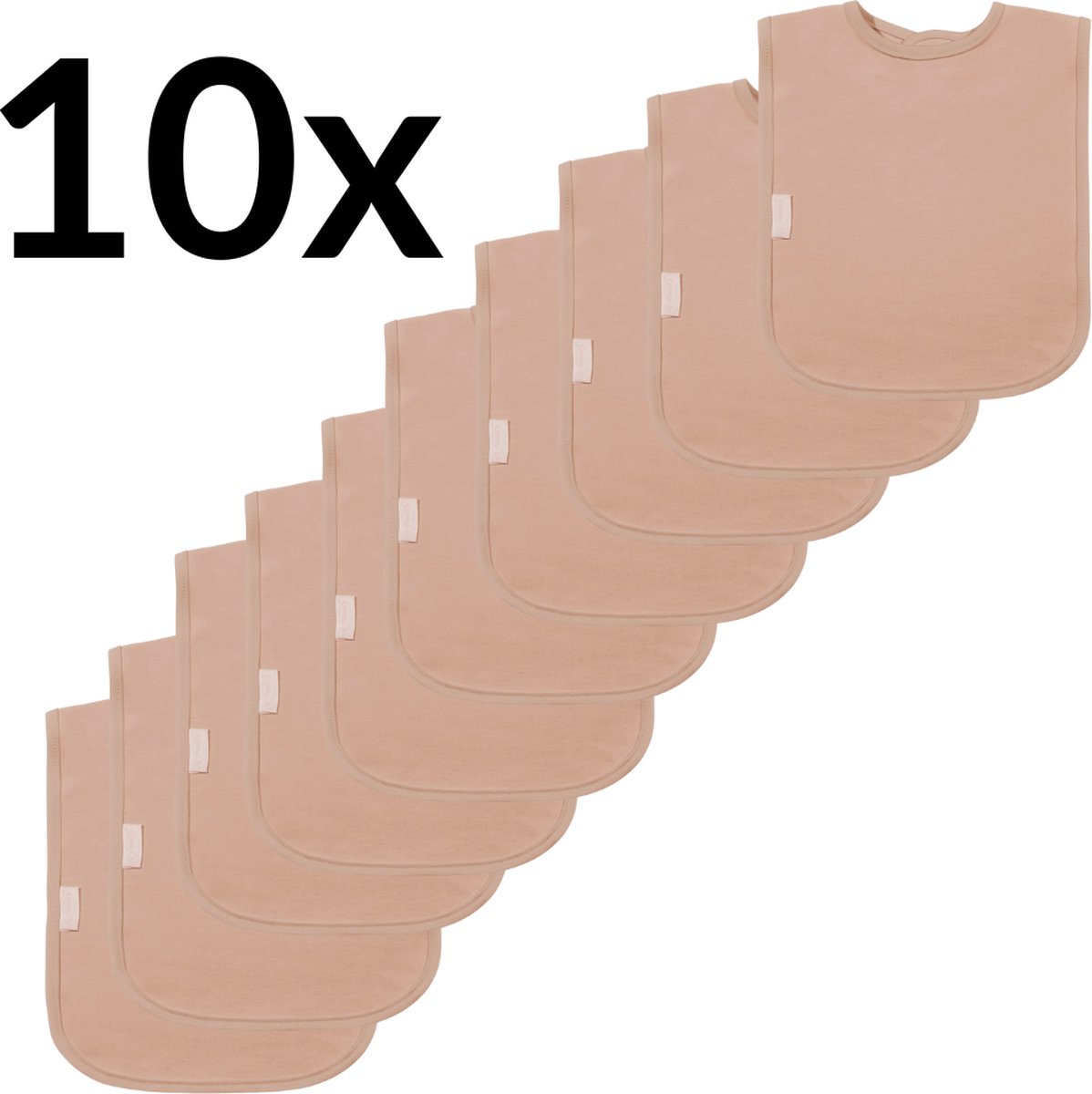 Goedkoopste Funnies Interlock Slabben 10-Pack Pinkstone - Set van 10 Zachte Slabbetjes - Slabbers - Kwijldoekjes - 25x40 cm - Gemaakt van Duurzaam Katoen - Absorberend en Makkelijk Wasbaar - Ideaal voor Voeden en Kwijlen