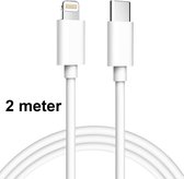 Oplaadkabel - 2 Meter Lang - Compatibel met iPhone 14 & iPad Pro - USB C naar Lightning