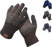NiSy.nl Luxe Handschoenen heren / dames - Touchscreen | Fleece | Anti-Slip | Winter | Bruin Patroon
