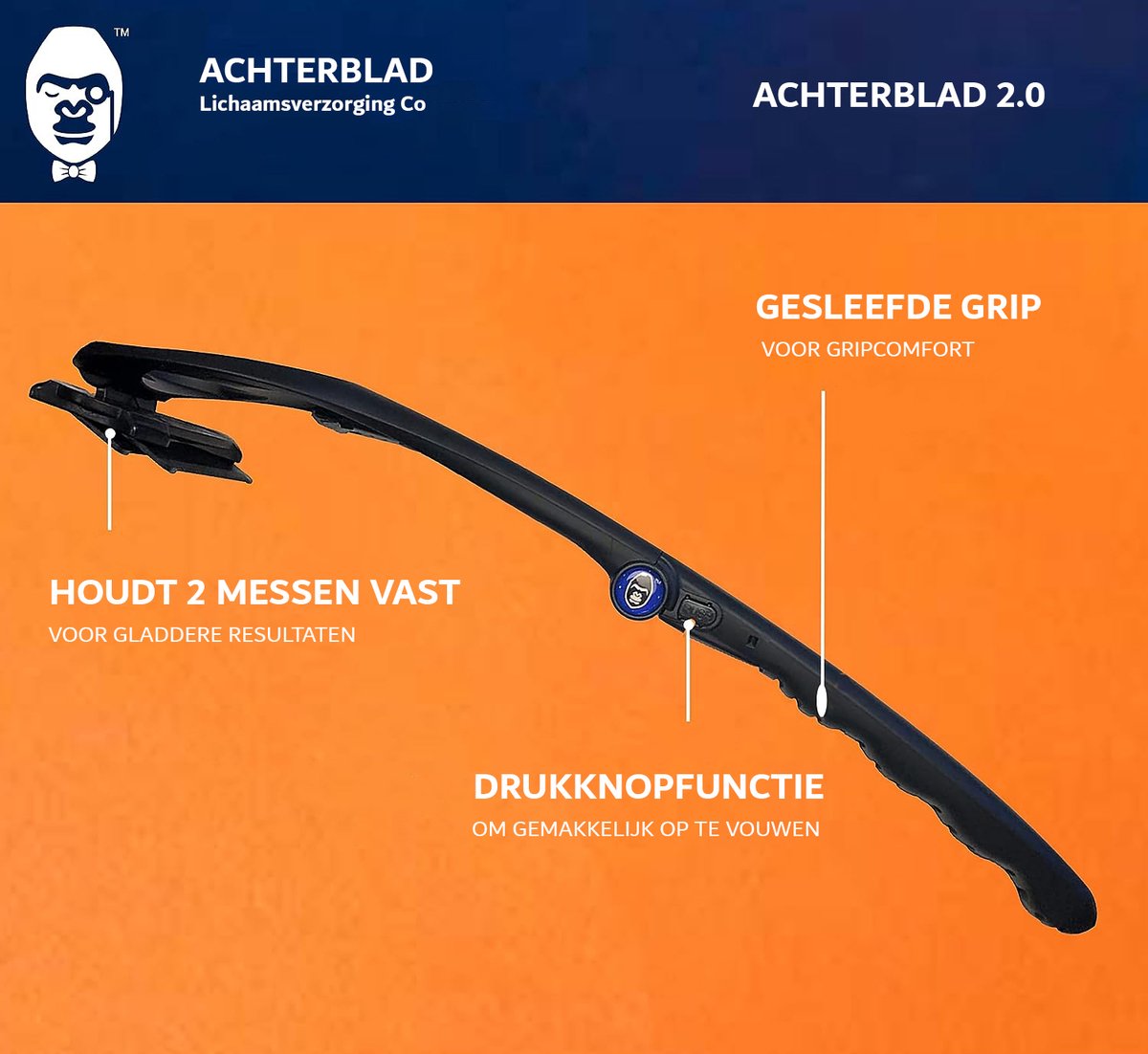 Scheerapparaat Rug Trimmer met 2 Navulmesjes - afbeelding 2