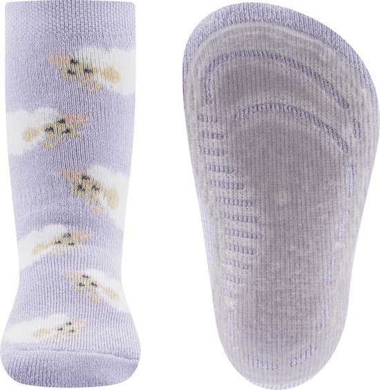 Ewers antislip sokken lila met schaapjes