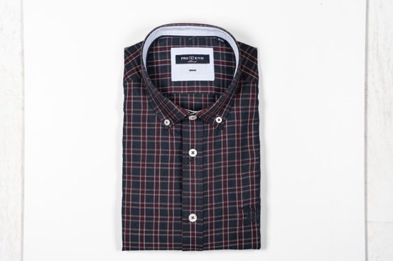 Pre End heren overhemd - heren blouse - lange mouw - 100507 - Rome - paarse ruit - maat XL