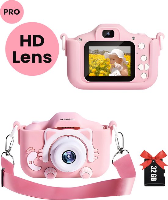 Mrs Ertha kindercamera – ivory vintage squares