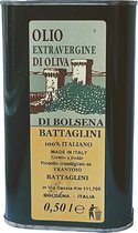 Battaglini Olijfolie - Extra Vergine - Italie - Handgeplukt - Koud geperst - blik 500 ml