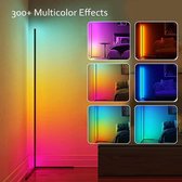Bol.com Slimme LED Vloerlamp - LED Hoeklamp - Sfeerverlichting - Luxe Ontwerp - 140 CM hoog - 15 W - Afstandsbediening EN Usb-c ... aanbieding