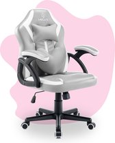 Chaise de jeu - Chaise de bureau ergonomique - Ajustable - Grijs - Enfants