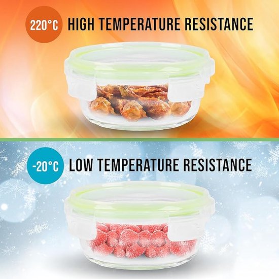 Set Voedselopbergcontainers - 16 luchtdichte plastic containers met