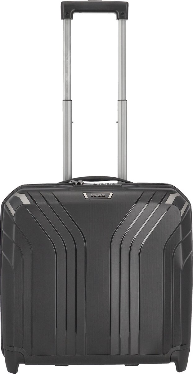 travelite Trolley met laptopvak Elvaa Businesswheeler Black Zwart 44cm