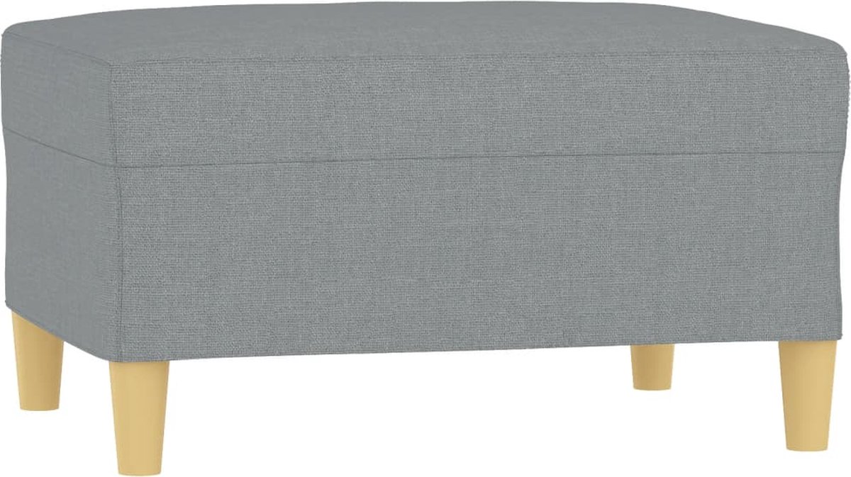 vidaXL - Voetenbank - 70x55x41 - cm - stof - lichtgrijs