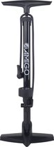 AMIGO Fietspomp - Vloerpomp met Drukmeter tot 11 Bar - Autoventiel, Dunlopventiel, Frans Ventiel - Zwart