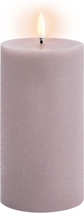 Uyuni led-kaars Rustic 7,8 x 15cm light lavender