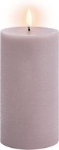 Uyuni Bougie LED Rustique 7,8 x 15cm lavande claire