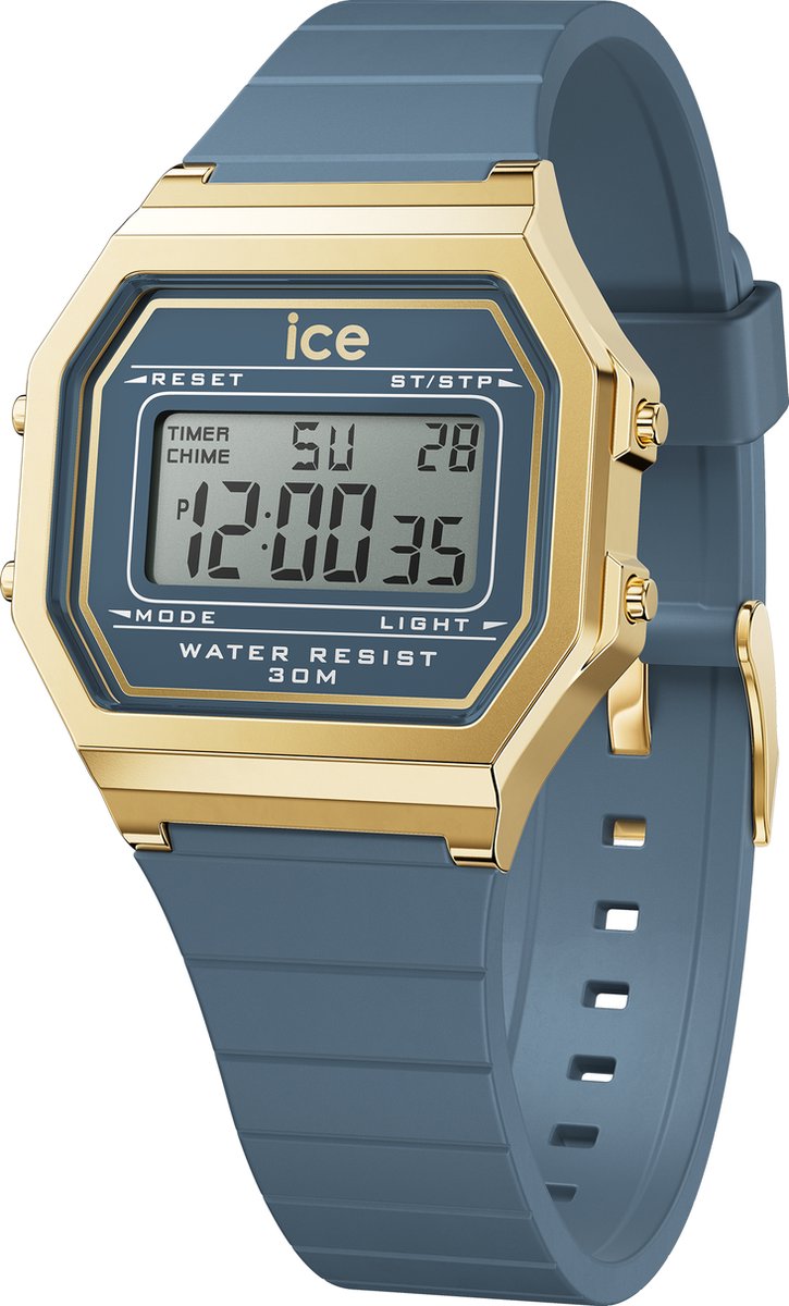 Ice Watch Ice Digit Retro - Midnight Blue 022067 Horloge - Siliconen - Blauw - Ø 34 mm