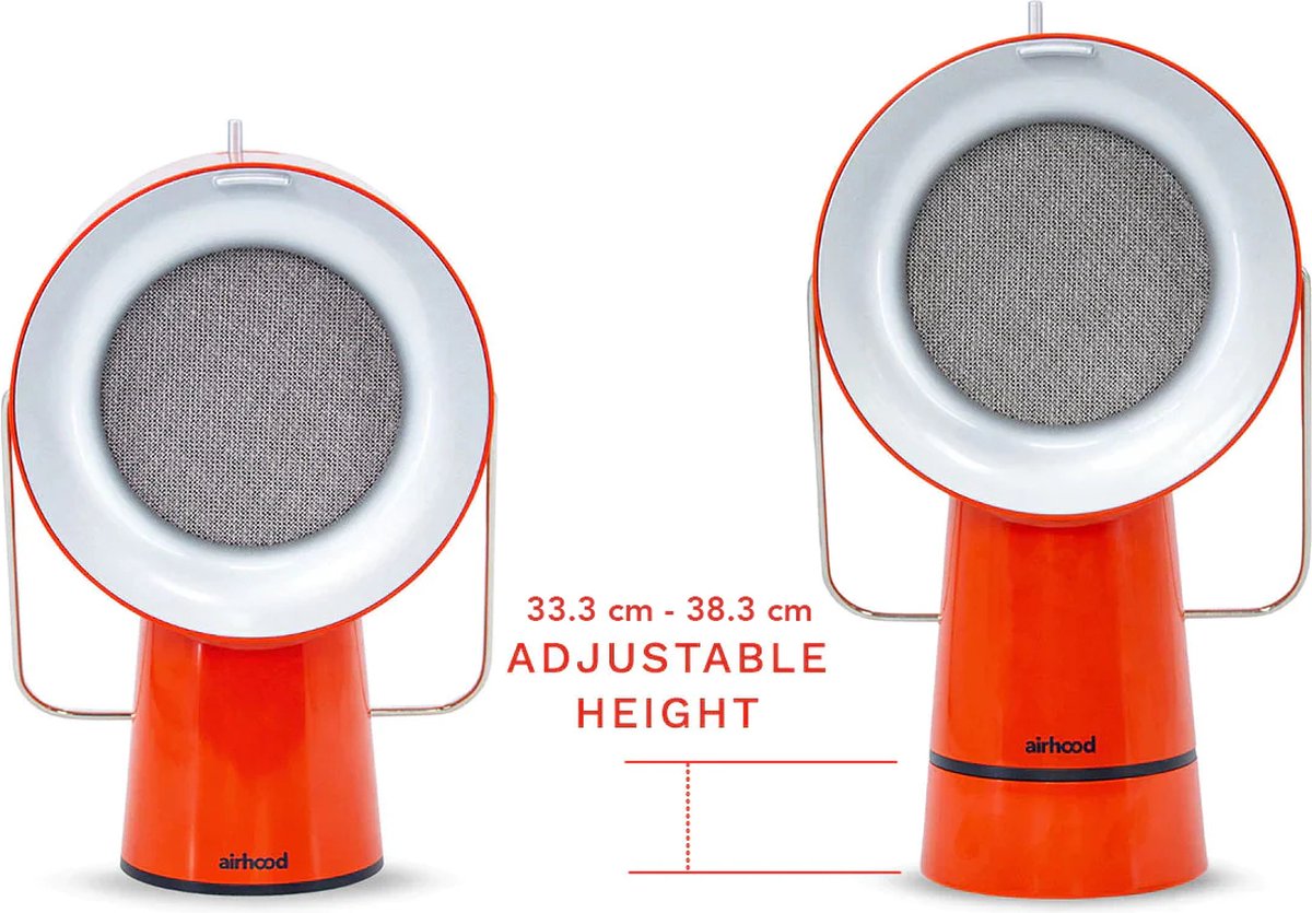 AirHood® la première hotte aspirante mobile au monde, Orange de cadmium, Sans fil