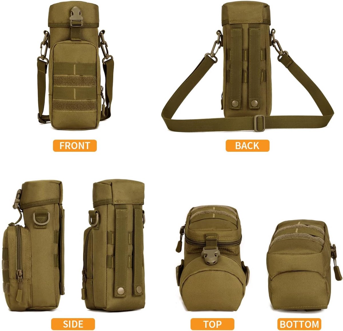 Support de bouteille réglable en nylon Molle Militaire Tactique