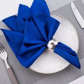 12 servetten van stof, 46 x 46 cm, 100% katoen, zacht katoen, voor diners, bruiloften, cocktails en thuis (46 x 46 cm, blauw)