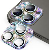 Screenz® - Camera lens protector geschikt voor iPhone 15 Pro / 15 Pro Max glitter disco - Screenprotector - Beschermglas - Glasplaatje geschikt voor iPhone 15 Pro / 15 Pro Max