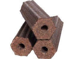 Macadamia Briketten - Nocciolo - Duurzaam alternatief > Hout - Haard hout - Haardblokken - Pellets voor pelletkachel - Hoog rendement