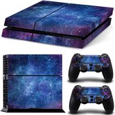 Equivera PS4 Sticker - PS4 Skins Voor PS4 + 2 Stickers Voor Controllers - Beschermhoes - Limited Edition Galaxy