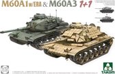1:72 Takom 5022 M60A1 w/ERA & M60A3 - 1 + 1 Plastic Modelbouwpakket