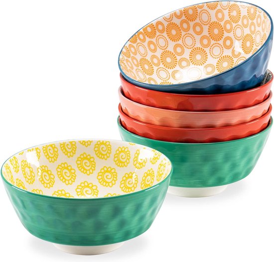 Bols À Dessert En Porcelaine, Set De 4 Bols À Soupe Saladiers Service De Table (4 Couleurs