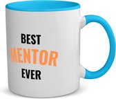 Akyol - best mentor ever koffiemok - theemok - blauw - Leraar - de beste mentor - leerkracht - verjaardagscadeau - verjaardag - cadeau - kado - geschenk - gift - leerlingen - 350 ML inhoud
