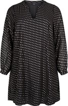 ZIZZI MKIA, L/ S, ABK DRESS Robe Femme - Noir - Taille L (50-52)
