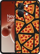 Cazy Hoesje Zwart geschikt voor OnePlus Nord 3 5G Pizza Party