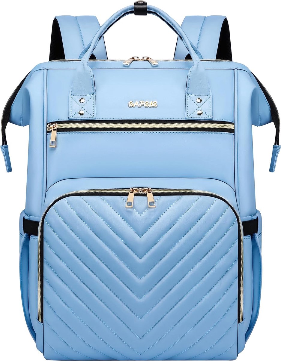 Laptop tas 17,3 inch - Blauw - 45x28x17 - Rugzak voor vrouwen - Waterdicht voor werk, school, kantoor, reizen