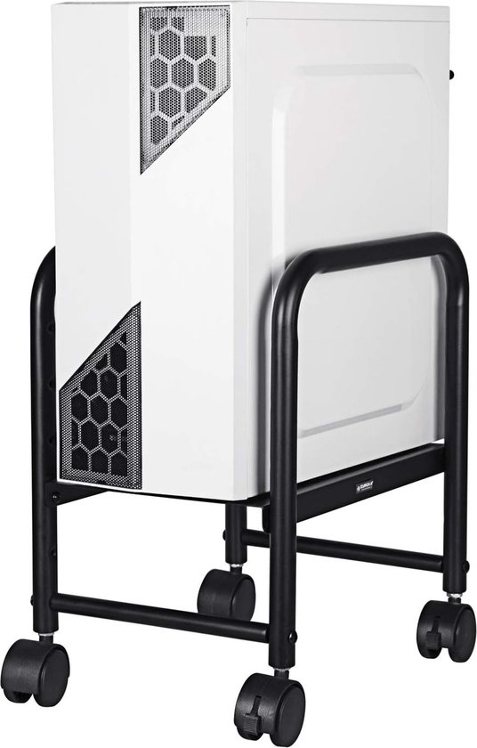 Qcdou PC-Standaard voor Tower - Mobiele CPU-Wagen Met 4 Wielen