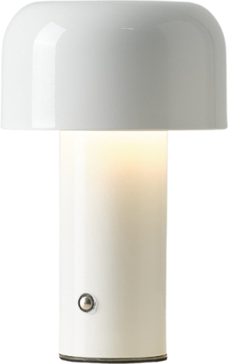 Trendup – Design LED Tafel Lamp – Hoogwaardige Bureau Lamp met Touch Bediening – Tafel Lamp op Accu USB Oplaadbaar en Watervast – Warm Wit Licht – 21 cm - Wit
