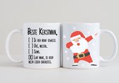 2 Kerst Mokken - Checklist + Kerstman dab - christmas - feest