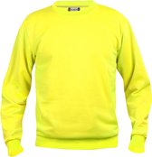 Clique Basic Roundneck Sweater Signaal-geel maat XL