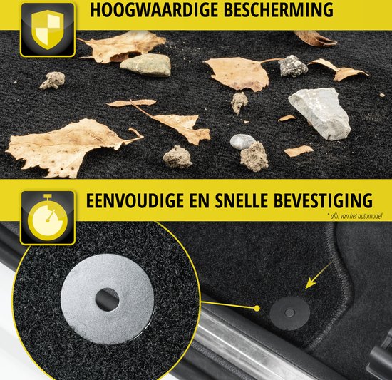 Zwarte automat met bescherming tegen vuil en snelle bevestiging.