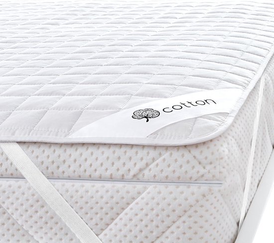 Cotton Touch matrasbeschermer, natuurlijke en ademende matrasbeschermer,180x200 praktische en duurzame matrasbeschermer, hygiënische allround hoes, optimale anti-huisstofmijthoes