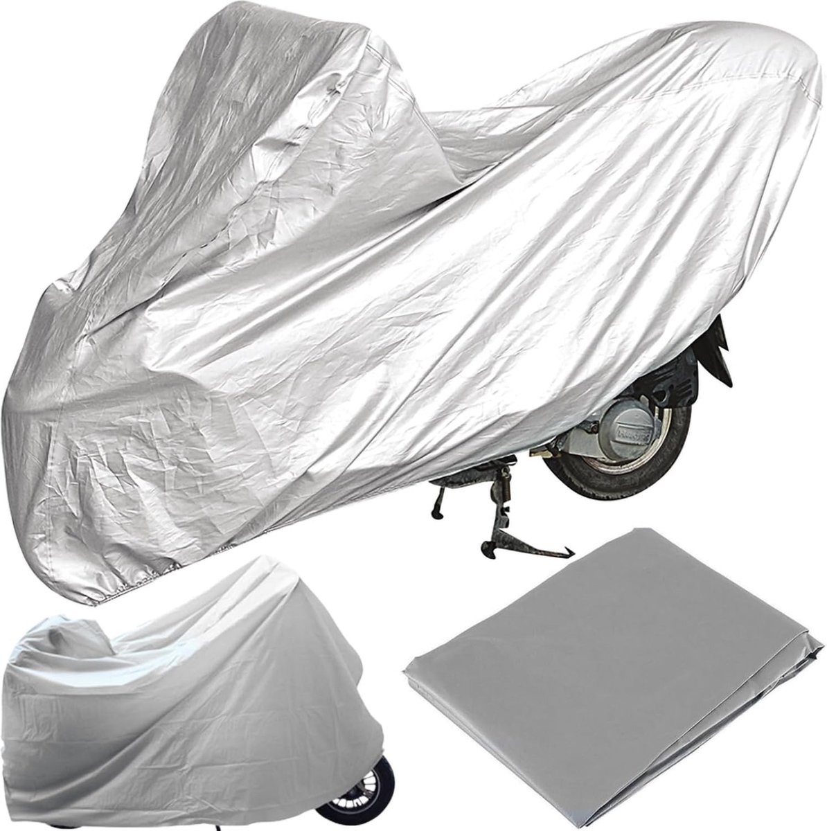 Housse de Protection pour Moto 245x105x125 cm Imperméable Bande