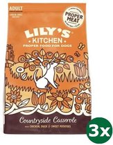 3x2,5 kg Lily's Kitchen chien adulte poulet canard campagne cocotte nourriture pour chien