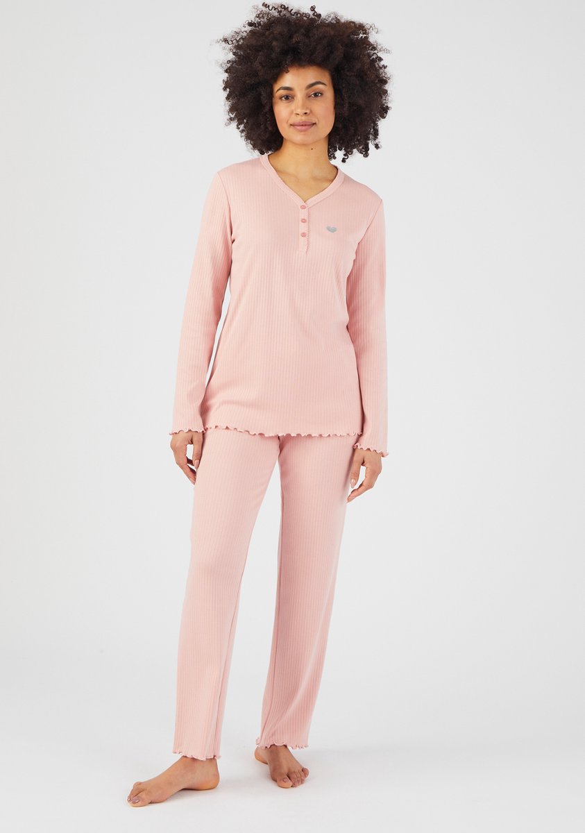 Damart Pyjama ribgebreid - Dames - Roze - 46-48 (L)